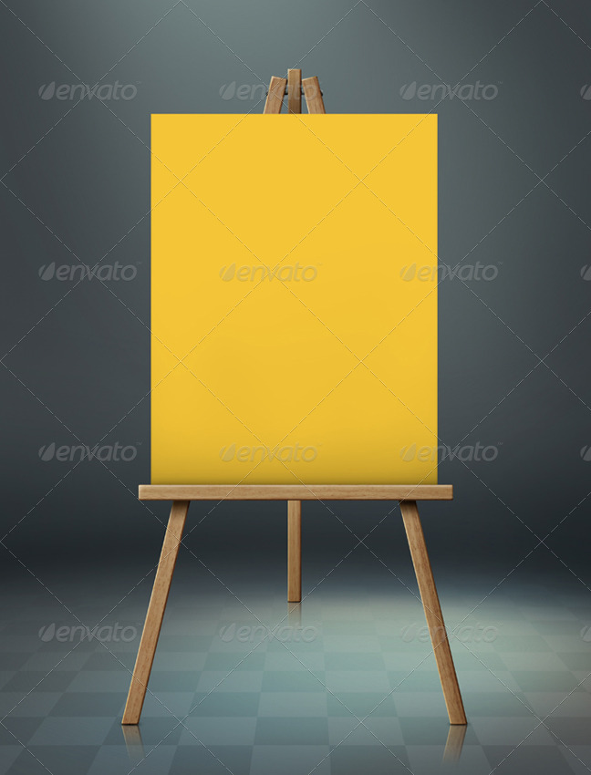 Easel Poster Mockup by creativeartx GraphicRiver